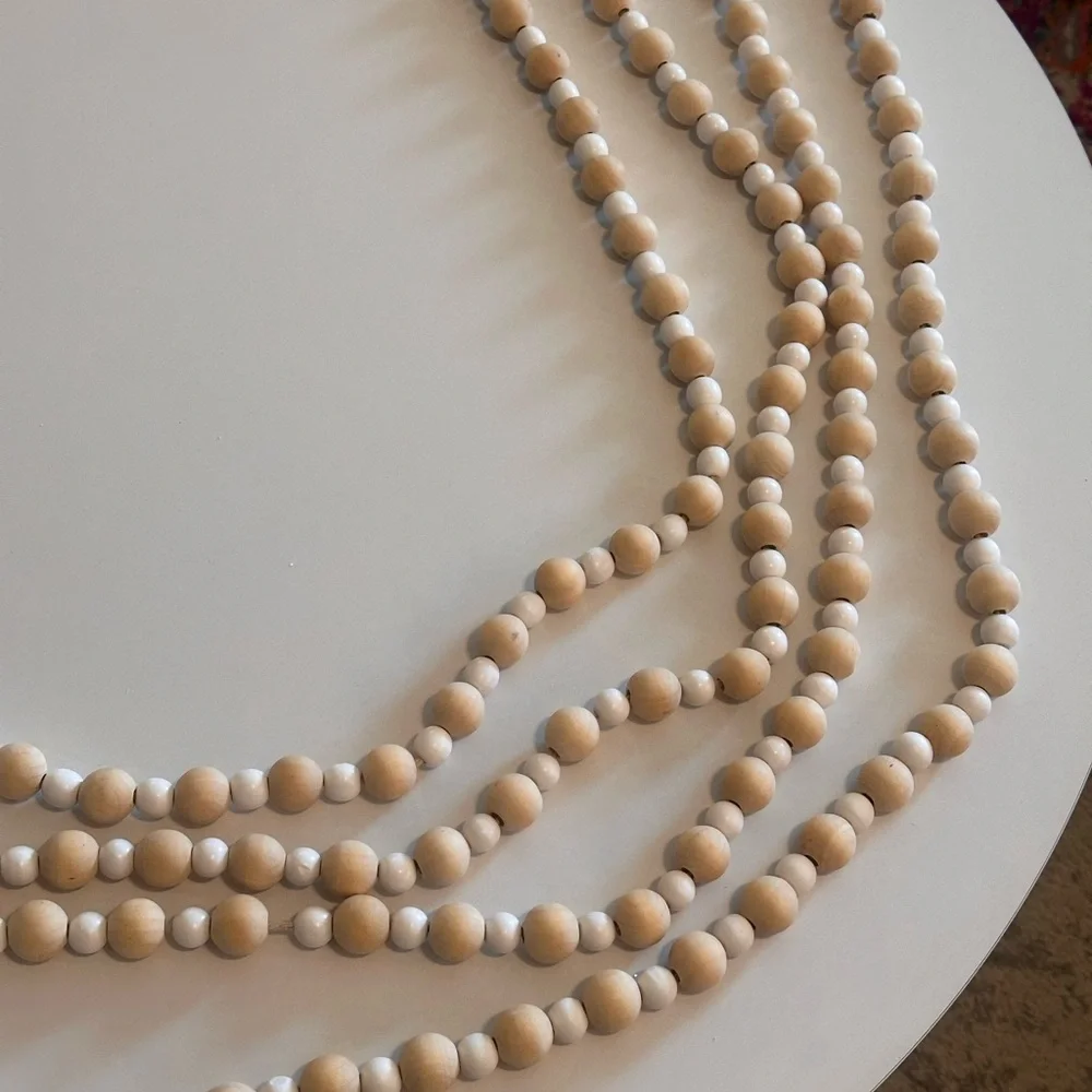 Wooden Beaded Garland, Set of 4 - Picture 6 of 7